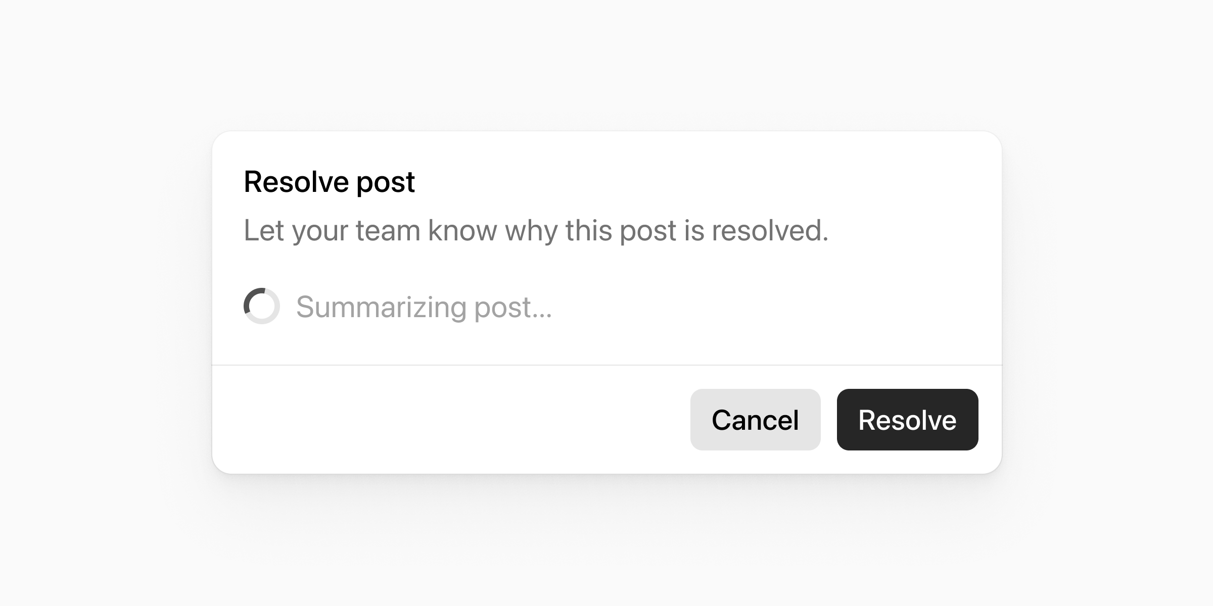 automatically summarize posts into decisions and action items